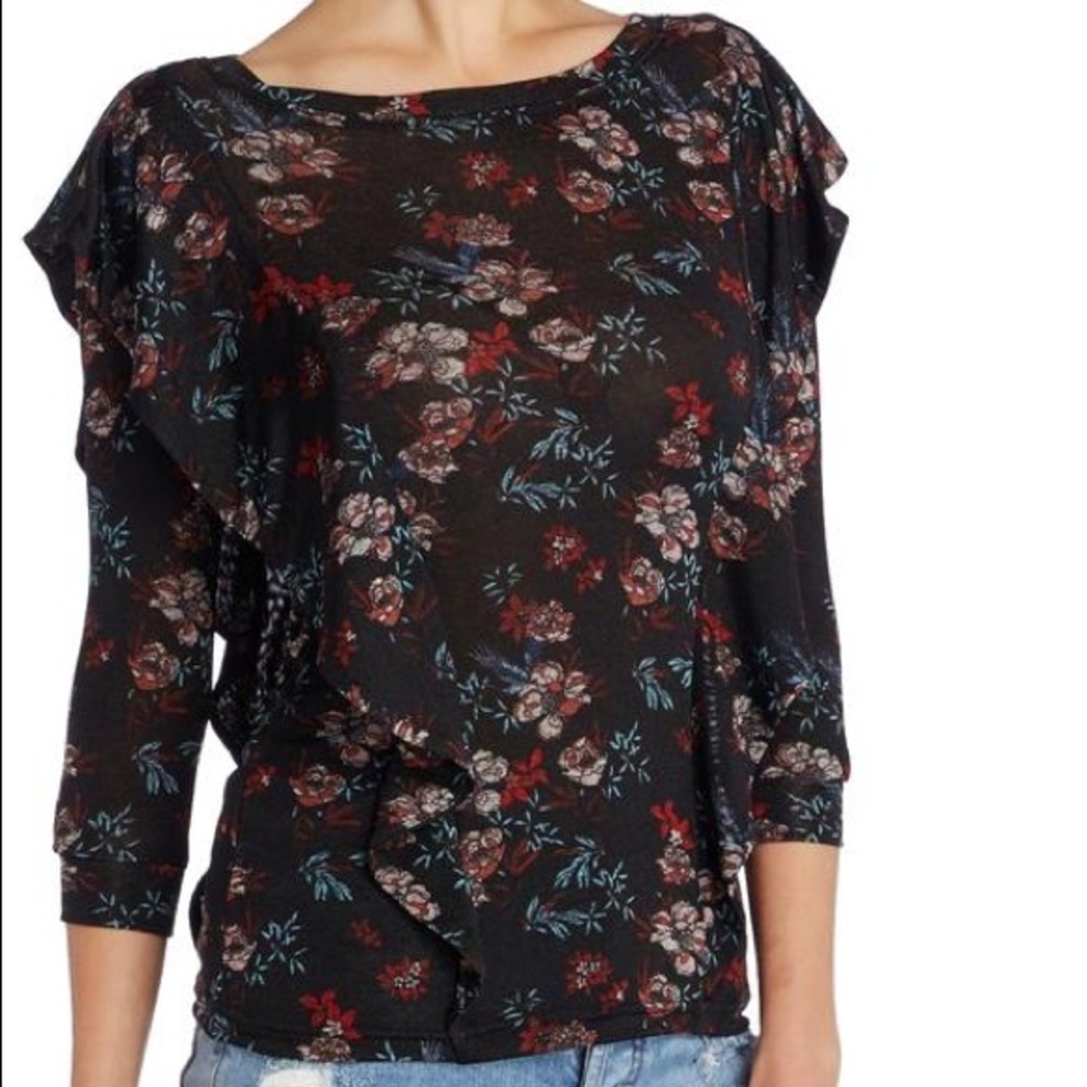 NWT Black Comb Floral Women’s Top